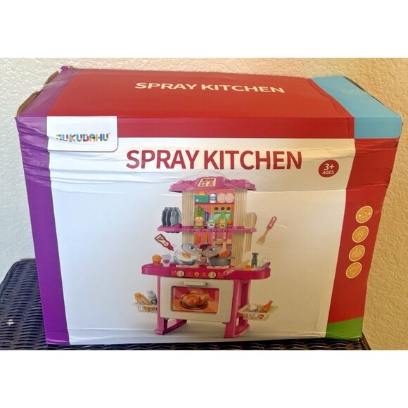 Jukudahu Spray Kitchen Playset Kids Toy W/Pretend Food, Pots & Pans + More NEW - Picture 5 of 12